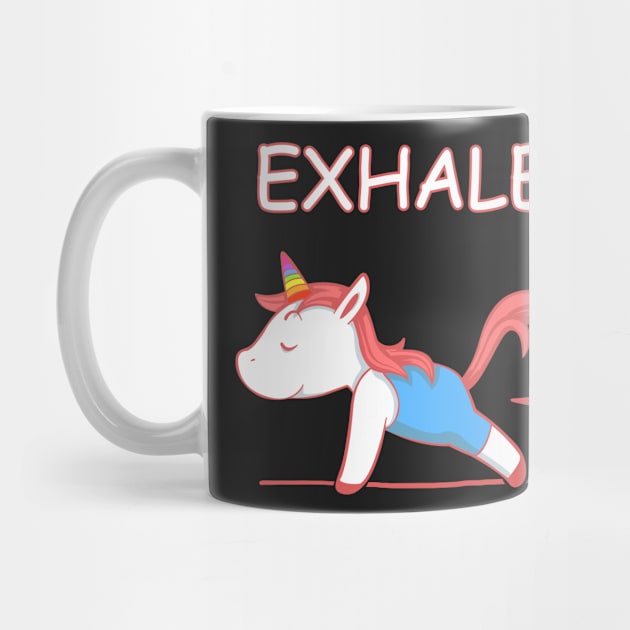 Yoga Unicorn Exhale by tshirttrending